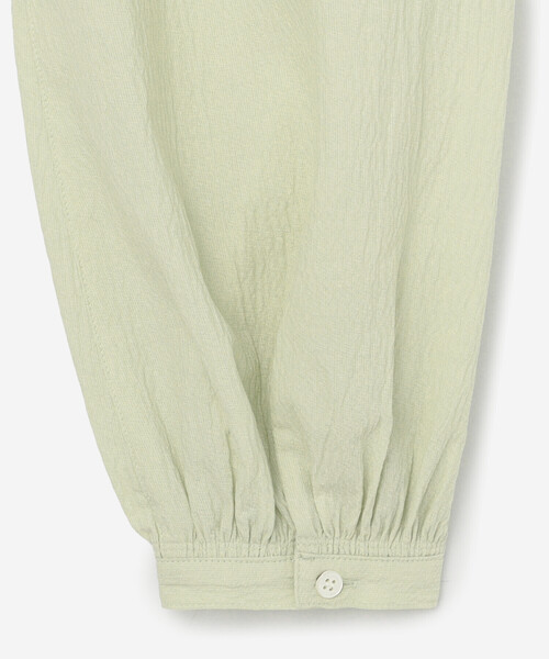 LE GLAZIK（ルグラジック）の「LE GLAZIK | ポリエステルコットン ギャザーシャツ WOMEN（シャツ/ブラウス・レディース・グリーン系その他/クリーム/ブラック・36）」の8枚目の写真