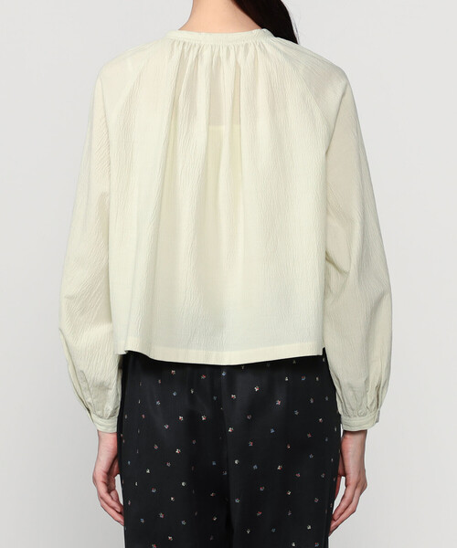 LE GLAZIK（ルグラジック）の「LE GLAZIK | ポリエステルコットン ギャザーシャツ WOMEN（シャツ/ブラウス・レディース・グリーン系その他/クリーム/ブラック・36）」の12枚目の写真