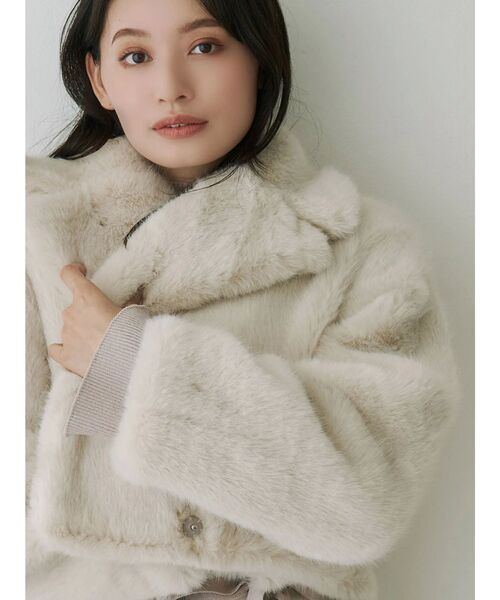 ファーショートコート 楽天市場】ショートコート リアルファー付ダウンショートコート