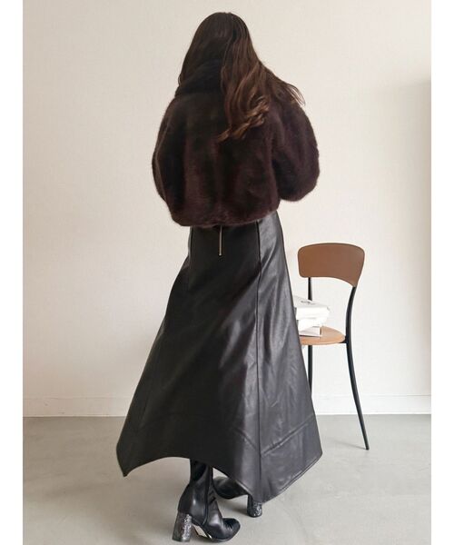 MERCURYDUO（マーキュリーデュオ）の「テーラードカラーフェイクファーショートコート（その他アウター・レディース・ブラウン/ベージュ/アイボリー・SMALL/MEDIUM）」の21枚目の写真