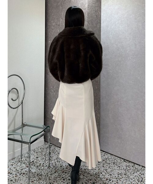 MERCURYDUO（マーキュリーデュオ）の「テーラードカラーフェイクファーショートコート（その他アウター・レディース・ブラウン/ベージュ/アイボリー・SMALL/MEDIUM）」の18枚目の写真