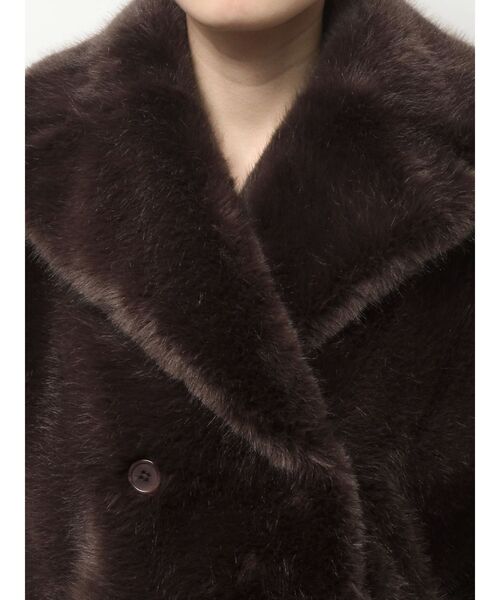 MERCURYDUO（マーキュリーデュオ）の「テーラードカラーフェイクファーショートコート（その他アウター・レディース・ブラウン/ベージュ/アイボリー・SMALL/MEDIUM）」の12枚目の写真