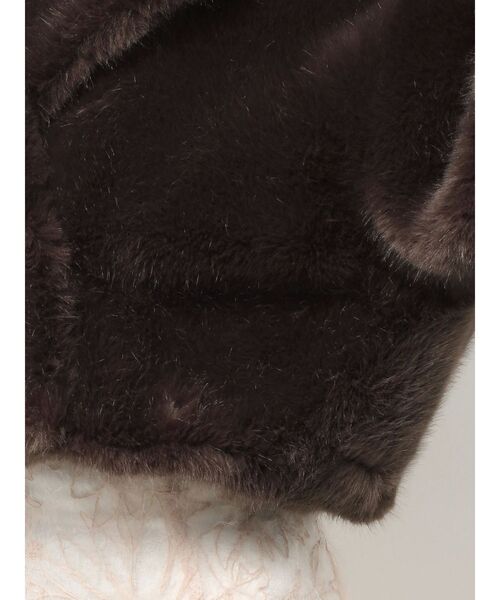 セール】テーラードカラーフェイクファーショートコート（その他