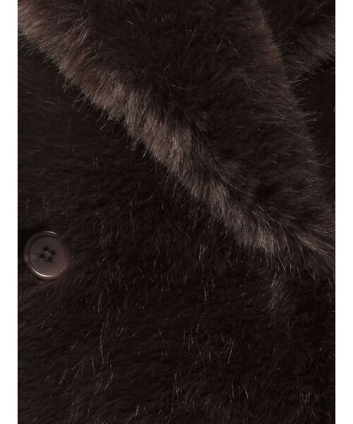 セール】テーラードカラーフェイクファーショートコート（その他