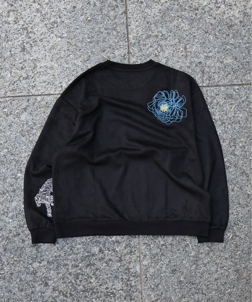 ATELANE（アテレーン）の「ATELANE / スウェードポンチ/アソート/刺繍デザイン/ロンTEE（Tシャツ/カットソー・メンズ・アイボリー/ブラック/ブラック系その他/ホワイト系その他・MEDIUM/LARGE）」の7枚目の写真