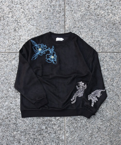 ATELANE（アテレーン）の「ATELANE / スウェードポンチ/アソート/刺繍デザイン/ロンTEE（Tシャツ/カットソー・メンズ・アイボリー/ブラック/ブラック系その他/ホワイト系その他・MEDIUM/LARGE）」の19枚目の写真