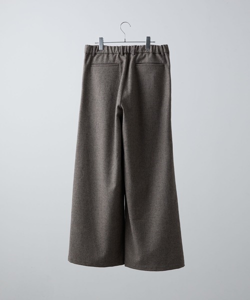 CLEL】Wool Blend Herringbone Tweed 3D Pants / ウールブレンド