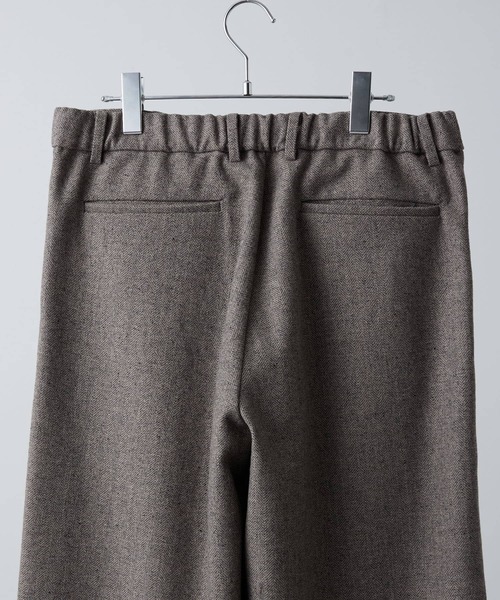 CLEL】Wool Blend Herringbone Tweed 3D Pants / ウールブレンド