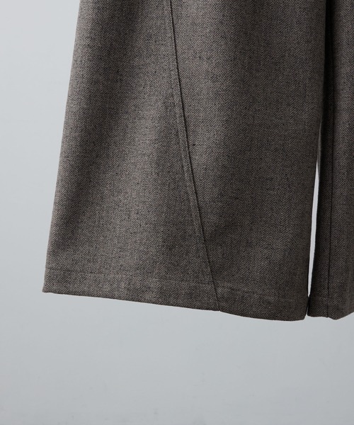 CLEL】Wool Blend Herringbone Tweed 3D Pants / ウールブレンド