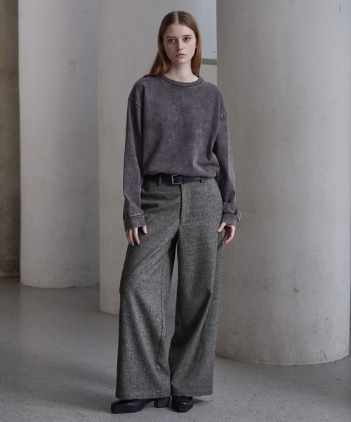 CLEL(クレイル)の「【CLEL】Wool Blend Herringbone Tweed 3D Pants / ウールブレンド ヘリンボーンツイード3Dパンツ【セットアップ対応】(スラックス・メンズ・グレー系/ベージュ系/ブラック系・L/M/S/XS)」の7枚目の写真