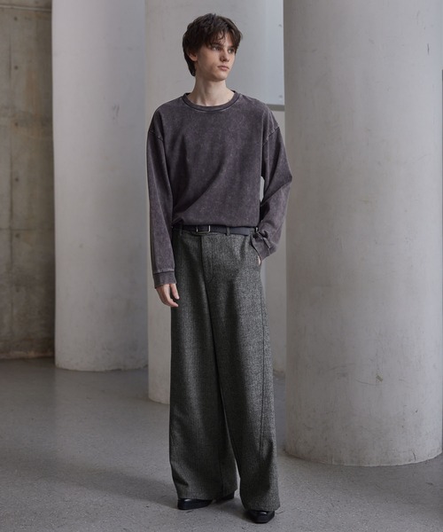 パンツ Wool Blend Herringbone Tweed 3D Pants CLEL（クレイル）の「【CLEL】Wool Blend Herringbone Tweed 3D Pants