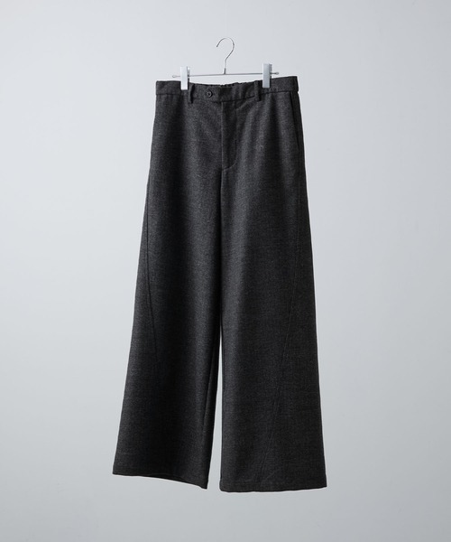 CLEL（クレイル）の「【CLEL】Wool Blend Herringbone Tweed 3D Pants