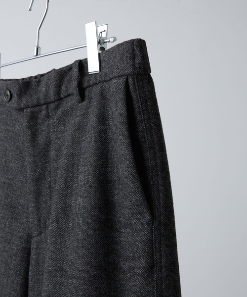 CLEL（クレイル）の「【CLEL】Wool Blend Herringbone Tweed 3D Pants