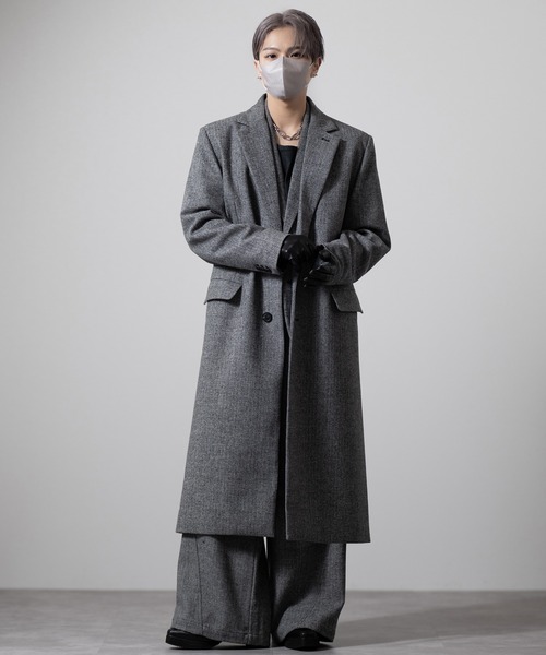 CLEL】Wool Blend Herringbone Tweed 3D Pants / ウールブレンド