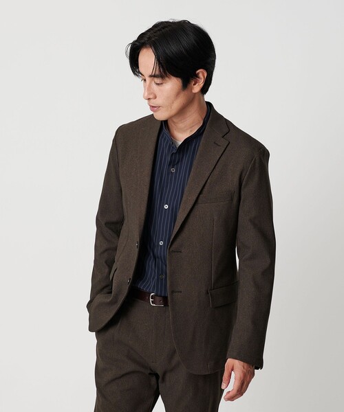 BEAUTY&YOUTH UNITED ARROWS（ビューティーアンドユースユナイテッドアローズ）の「リサイクル ポリエステル 2B ジャケット セットアップ対応 ウォッシャブル（テーラードジャケット・メンズ・ダークブラウン/ネイビー/その他1/ダークグレー・S/XL/L/M）」の8枚目の写真