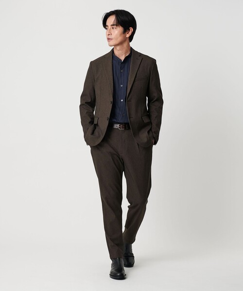 BEAUTY&YOUTH UNITED ARROWS（ビューティーアンドユースユナイテッドアローズ）の「リサイクル ポリエステル 2B ジャケット セットアップ対応 ウォッシャブル（テーラードジャケット・メンズ・ダークブラウン/ネイビー/その他1/ダークグレー・S/XL/L/M）」の9枚目の写真