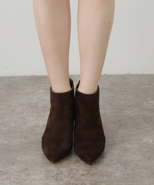 Mollini（モリーニ）の「【Mollini/モリーニ】suede booties (7.5cm)（ブーツ・レディース・ブラウン・37/36/39/38）」の6枚目の写真