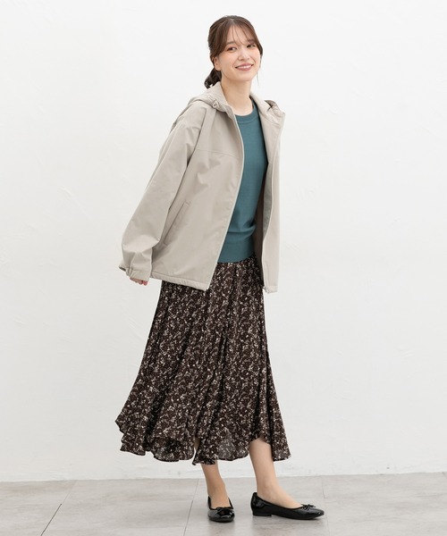 Honeys(ハニーズ)の「【非フッ素撥水加工】裏フリースフードブルゾン(ブルゾン・レディース・ベージュ/ネイビー/ブラック/カーキ・S/M/LL/L)」の7枚目の写真