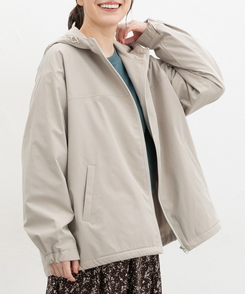 Honeys(ハニーズ)の「【非フッ素撥水加工】裏フリースフードブルゾン(ブルゾン・レディース・ベージュ/ネイビー/ブラック/カーキ・S/M/LL/L)」の8枚目の写真
