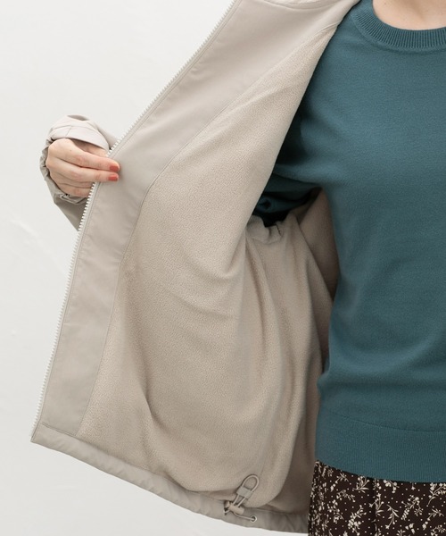 Honeys(ハニーズ)の「【非フッ素撥水加工】裏フリースフードブルゾン(ブルゾン・レディース・ベージュ/ネイビー/ブラック/カーキ・S/M/LL/L)」の9枚目の写真