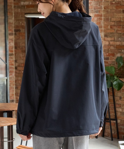 Honeys(ハニーズ)の「【非フッ素撥水加工】裏フリースフードブルゾン(ブルゾン・レディース・ベージュ/ネイビー/ブラック/カーキ・S/M/LL/L)」の19枚目の写真