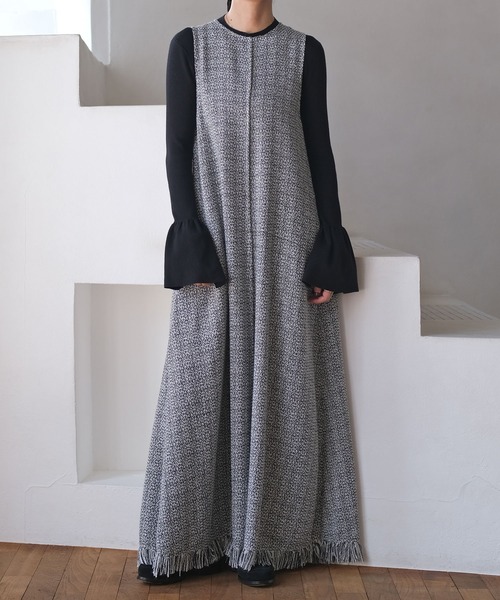 ノースリーブツイードワンピース（ワンピース）｜AKTE（アクテ