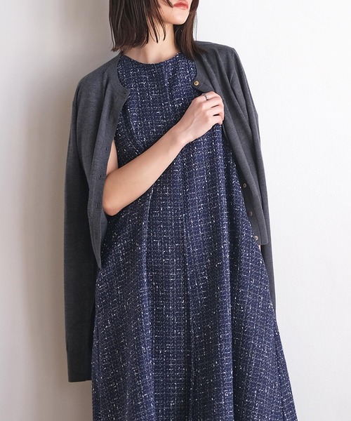 セール】ノースリーブツイードワンピース（ワンピース）｜AKTE（アクテ