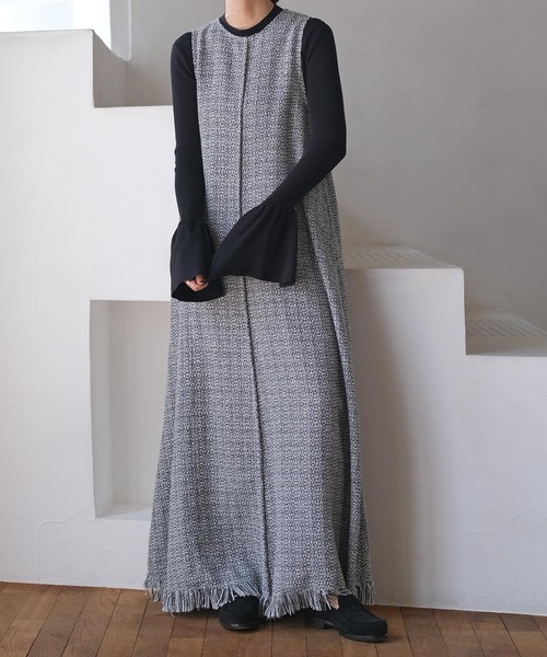 セール】ノースリーブツイードワンピース（ワンピース）｜AKTE（アクテ