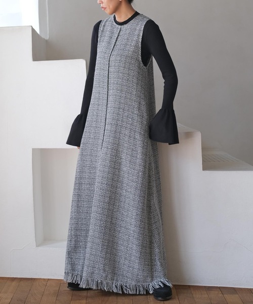 セール】ノースリーブツイードワンピース（ワンピース）｜AKTE（アクテ