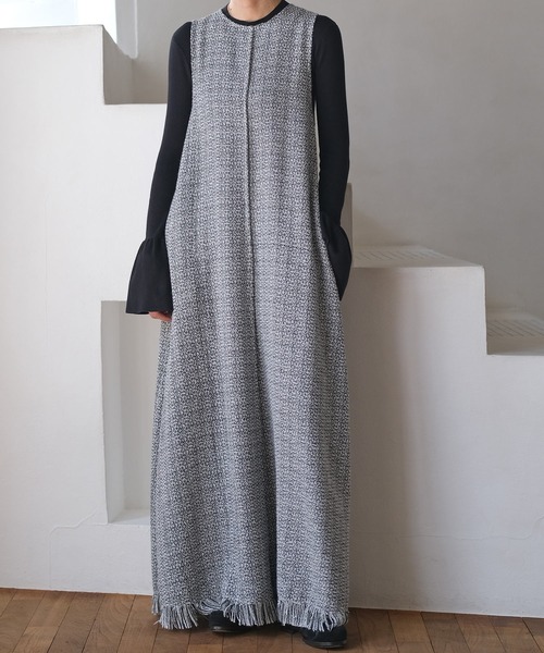 セール】ノースリーブツイードワンピース（ワンピース）｜AKTE（アクテ