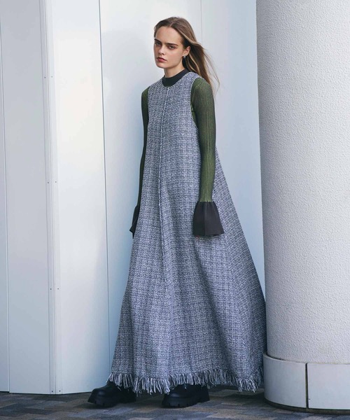 ノースリーブツイードワンピース（ワンピース）｜AKTE（アクテ）の