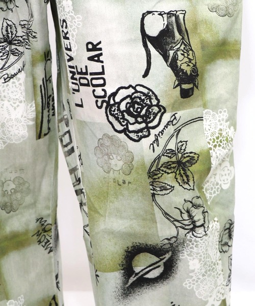 ScoLar（スカラー）の「153613：バイオ加工レースプリントパンツ（デニムパンツ・レディース・カーキ/ベージュ・M）」の11枚目の写真