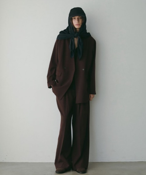 ETRE TOKYO ノーカラーダブルブレストオーバージャケット エトレトウキョウ ETRE' TOKYO 【セットアップ対応商品】ノー