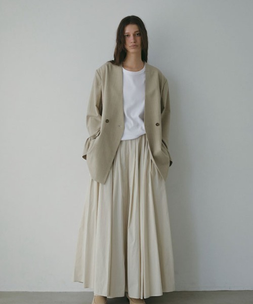 セール】サイロスパンノーカラーダブルブレストジャケット（ノーカラー