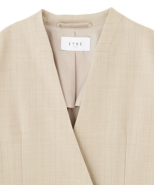 セール】サイロスパンノーカラーダブルブレストジャケット（ノーカラー