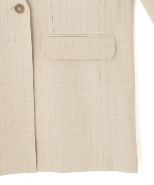 セール】サイロスパンノーカラーダブルブレストジャケット（ノーカラー