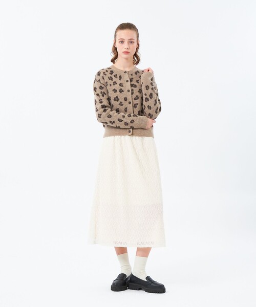 MACKINTOSH PHILOSOPHY(マッキントッシュ フィロソフィー)の「フラワーレースフレアスカート(スカート・レディース・オフホワイト/ダークネイビー・38/36)」の3枚目の写真