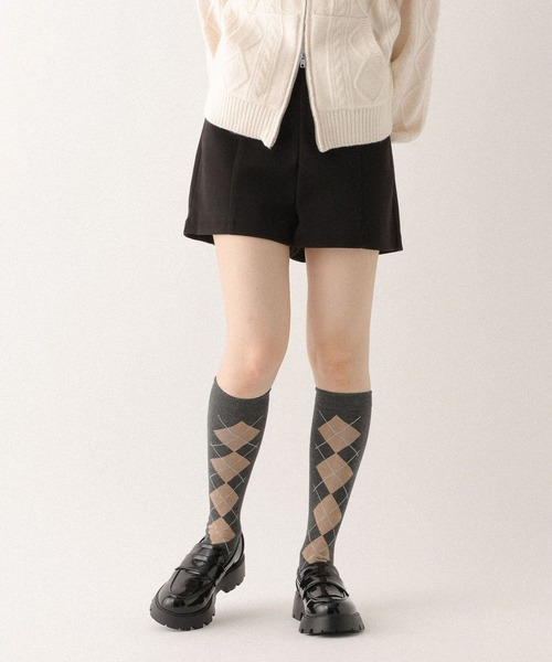 Heather（ヘザー）の「ハイウエストウールライクタイトショートパンツ　600531（その他パンツ・レディース・アイボリー/チャコールグレー/ブラウン/ブラック系その他/ブラック・M/S）」の3枚目の写真