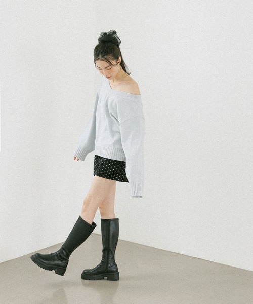 Heather（ヘザー）の「ハイウエストウールライクタイトショートパンツ　600531（その他パンツ・レディース・アイボリー/チャコールグレー/ブラウン/ブラック系その他/ブラック・M/S）」の16枚目の写真