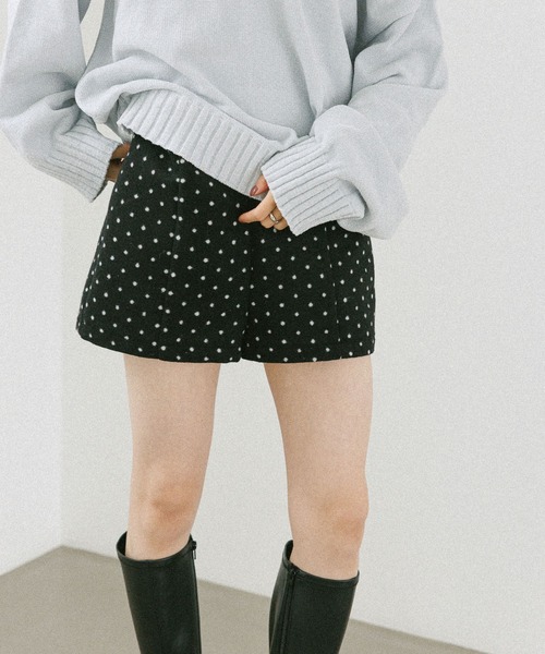 Heather（ヘザー）の「ハイウエストウールライクタイトショートパンツ　600531（その他パンツ・レディース・アイボリー/チャコールグレー/ブラウン/ブラック系その他/ブラック・M/S）」の8枚目の写真