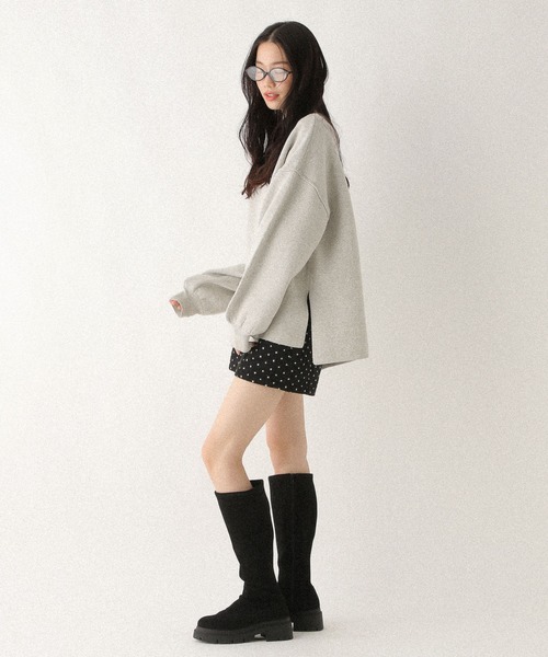 Heather（ヘザー）の「ハイウエストウールライクタイトショートパンツ　600531（その他パンツ・レディース・アイボリー/チャコールグレー/ブラウン/ブラック系その他/ブラック・M/S）」の11枚目の写真