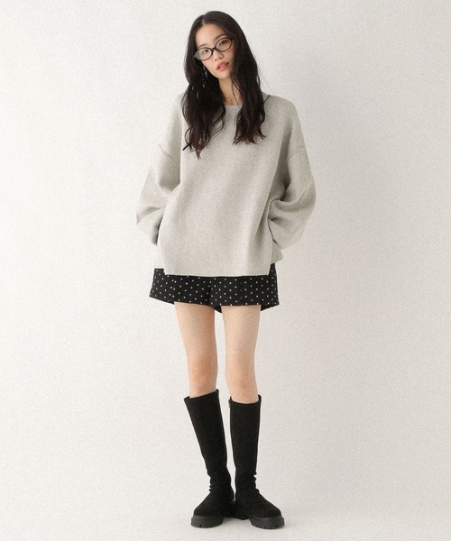 Heather（ヘザー）の「ハイウエストウールライクタイトショートパンツ　600531（その他パンツ・レディース・アイボリー/チャコールグレー/ブラウン/ブラック系その他/ブラック・M/S）」の13枚目の写真