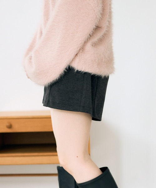 Heather（ヘザー）の「ハイウエストウールライクタイトショートパンツ　600531（その他パンツ・レディース・アイボリー/チャコールグレー/ブラウン/ブラック系その他/ブラック・M/S）」の18枚目の写真