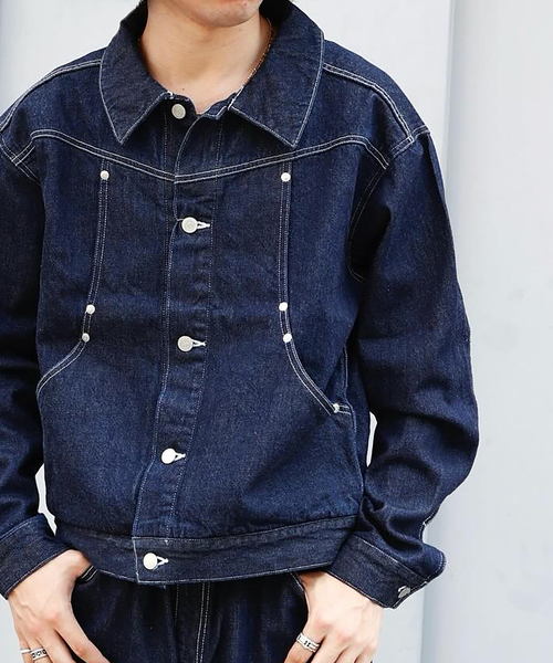 bal(バル)の「BAL / バル CARB POCKET DENIM JACKET(デニムジャケット・メンズ・ネイビー・2/3)」の1枚目の写真