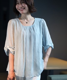 働く大人の夏涼トップス 腕見せしない