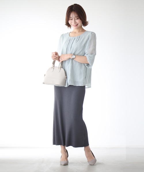 Ehre style(エーレスタイル)の「働く大人の夏涼トップス 腕見せしない(シャツ/ブラウス・レディース・ベージュ/ブルー/ブラック・FREE)」の17枚目の写真