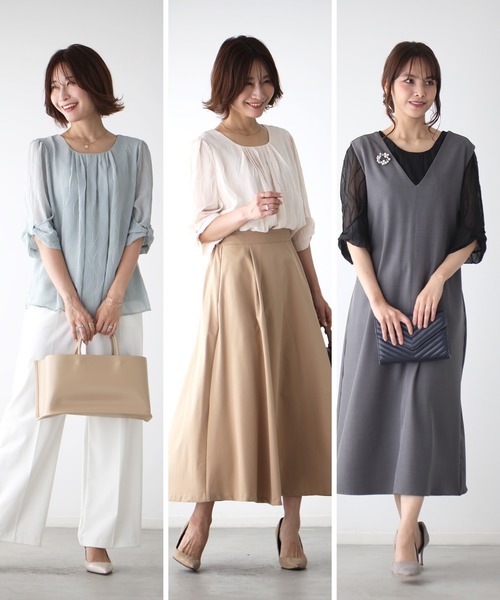 Ehre style(エーレスタイル)の「働く大人の夏涼トップス 腕見せしない(シャツ/ブラウス・レディース・ベージュ/ブルー/ブラック・FREE)」の18枚目の写真