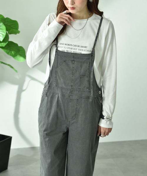 INTERPLANET（インタープラネット）の「【CYNICAL】ストレッチツイルキャミサロペット（サロペット/オーバーオール・レディース・ブラック/ベージュ・FREE）」の11枚目の写真