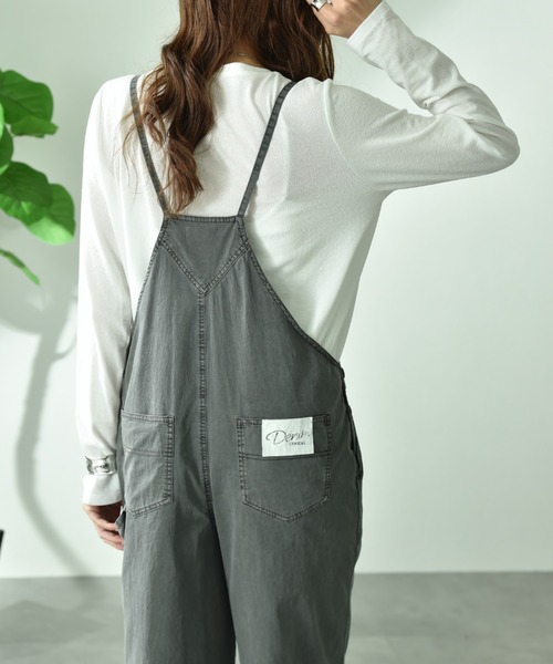 INTERPLANET（インタープラネット）の「【CYNICAL】ストレッチツイルキャミサロペット（サロペット/オーバーオール・レディース・ブラック/ベージュ・FREE）」の12枚目の写真