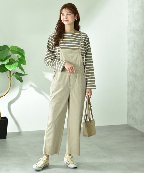 INTERPLANET（インタープラネット）の「【CYNICAL】ストレッチツイルキャミサロペット（サロペット/オーバーオール・レディース・ブラック/ベージュ・FREE）」の15枚目の写真